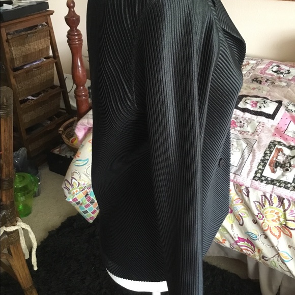 RARE Issey Miyake White Label Pleated Blazer Pristine Archival Black Pleats JP 4 - Picture 3 of 7